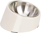 SuperDesign slanted-bowl with 15° tilt for easier meal access.