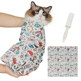 Supet Cat Grooming Wrap cartoon XL design calms cats during grooming sessions