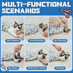 Supet Cat Grooming Wrap para limpieza de oídos, cuidado suave