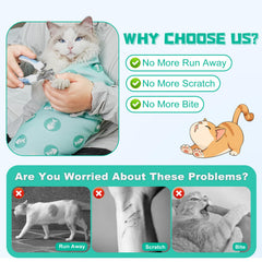 Supet cat wrap self-adhesive bag demonstrates silent, fear-free medication sessions