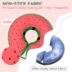 Supet inflatable dog cone adjustable strap demonstrates secure fit and easy adjustment.