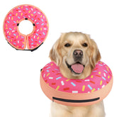 Supet inflatable donut cone outer view showcasing a soft neck barrier for post-surgery care.