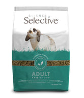 Supreme Petfoods Science Selective 1.5kg pack may support adult rabbit digestion with high fibre.