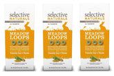 Supreme Selective Naturals Meadow Loops - boîte trio, récompense saine pour lapins et cobayes.