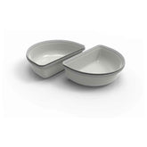 SureFeed Half Bowl Grey side view for separate food type tracking.