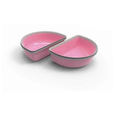 SureFeed Half Bowl Pink front view for easy identification and portion monitoring.