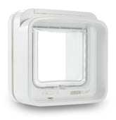 SureFlap DualScan cat door front view shows compact, quiet entry for indoor-outdoor cats.