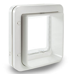 SureFlap Microchip Pet Door white installed in wall for secure access
