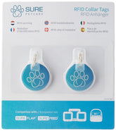 SureFlap SureFeed two-pack RFID collar tags for non-microchipped pets with secure access