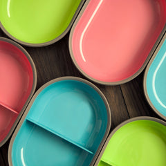 SureFlap SureFeed microchip feeder color options with pink bowl for identification.