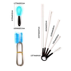 Suseg aquarium cleaning brushes variety shows multiple sizes for corners and hard-to-reach spots.