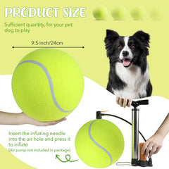 susu & wuwu dog toy giant ball yellow, outdoor training and fetch