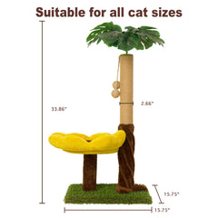 Suudroeen sunflower platform provides a comfy perch for cats to observe surroundings