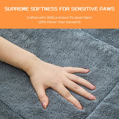 SUVAMJAM washable dog crate bed mat in crate with soft interior support