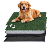 SUWUYUE grass potty full setup with tray and turf for indoor training