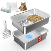 Suzzipaws litter box open top view promotes easy scooping and quick cleaning