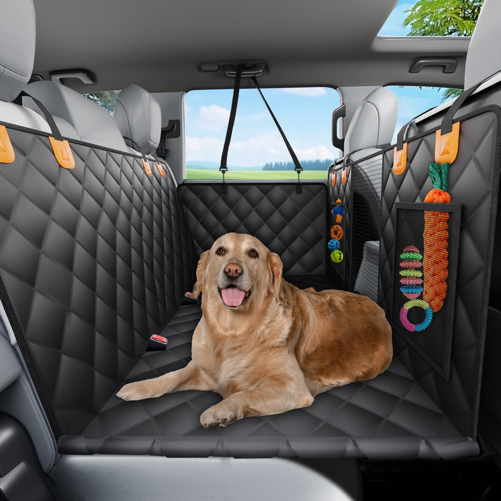 SW PRODUCTS backseat cover with hard bottom for a stable dog bed on the road