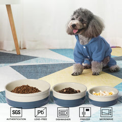 Sweejar ceramic pet bowl heavy-duty construction supports daily use and easy cleaning.