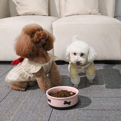 Sweejar smooth-surface porcelain bowl easy to clean and maintain pet hygiene.