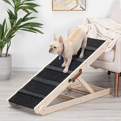 SweetBin dog ramp bed folded demonstrates compact storage for home and travel.
