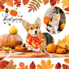 Sweetude maple leaves pattern dog bandana adds seasonal charm to walks