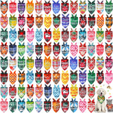 Sweetude plaid dog bandanas show varied styles for daily wear and pet photography.