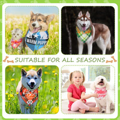 Sweetude soft polyester bandana material keeps pets comfortable during outdoor adventures.