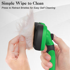 Swihauk soft plastic round-head bristles protect skin during deshedding