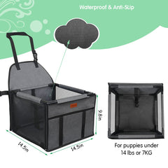 SWIHELP dog booster seat features large pocket for toys and treats.