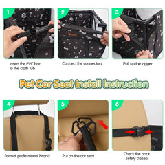 SWIHELP dog car seat back-strap tabs prevent slipping for safer rides