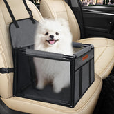 SWIHELP dog car seat with stable frame keeps small pets secure on car trips.