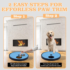 Swirge food-storage compartment keeps treats accessible while encouraging slower eating.