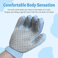 Swwrtbywer Pet Hair Removal Glove sofa cleaning demonstrates lint pickup on upholstery