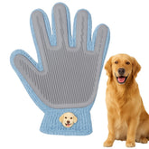 Swwrtbywer Pet Hair Removal Glove top view showing quick fur lifting on fabrics