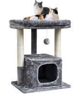 SYANDLVY cat tree top plush perch offers cozy lounging for cats.
