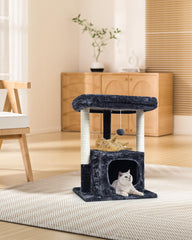 SYANDLVY Smoky cat tree sturdy base provides stable footing for safe jumps