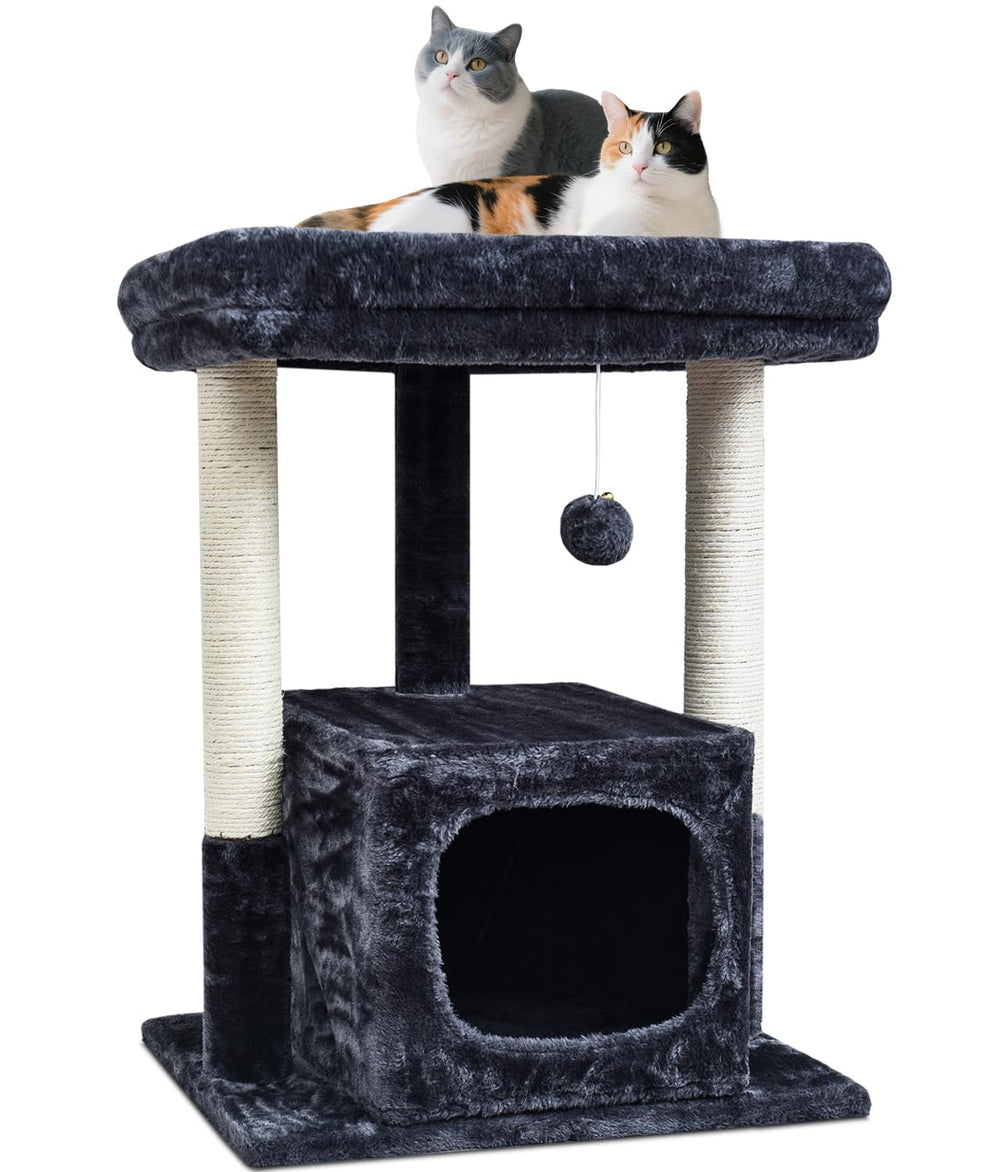 SYANDLVY Smoky top plush perch offers cozy lounging and extra stretch
