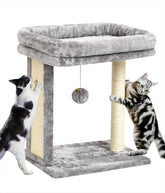 SYANDLVY cat tree top perch offers a soft cozy stretch for kittens.