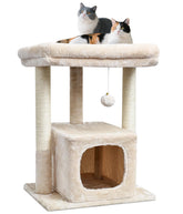 SYANDLVY cat tree top plush perch invites kittens to stretch and relax.