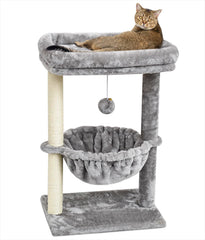 SYANDLVY small cat tree top perch provides a cozy viewing spot for cats.