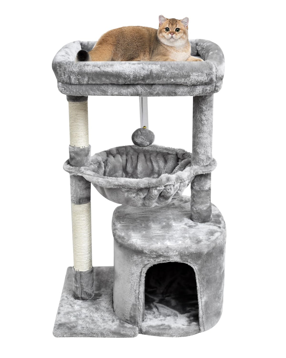 SYANDLVY small cat tree top perch offers cozy nap and high vantage