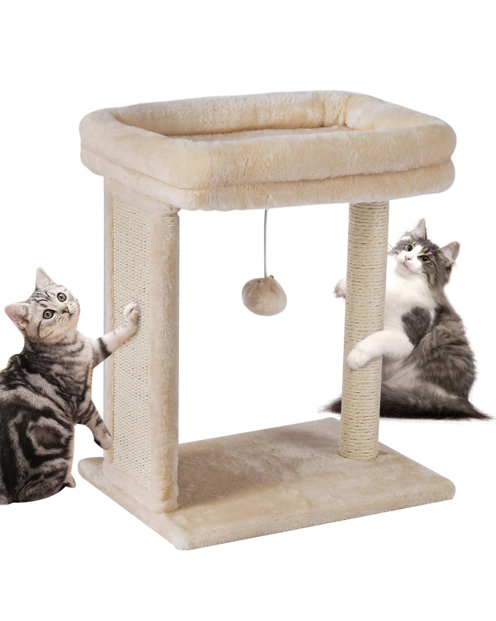 SYANDLVY small cat tree top plush perch offers cozy stretch space for kittens.