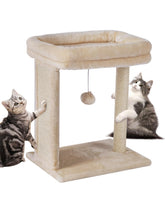 SYANDLVY small cat tree top plush perch offers cozy stretch space for kittens.