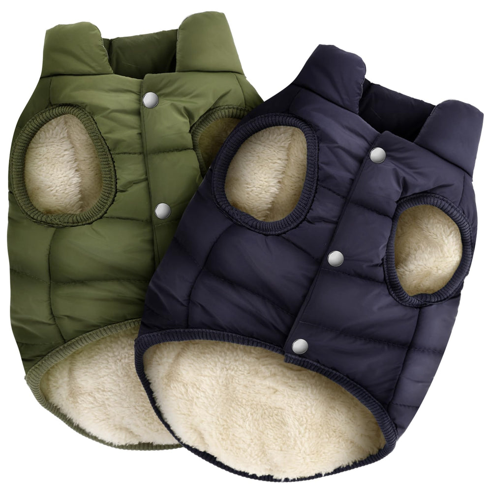 Syhood two-piece dog jacket pack front view shows warm windproof protection