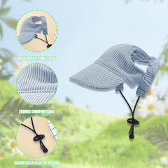 Symphonyw dog baseball cap blue adjustable chin strap in use