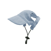 Symphonyw dog baseball cap blue front view with shade-ready brim