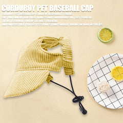 Symphonyw dog baseball cap ear holes detail for comfortable ears.