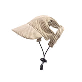 Symphonyw Dog Baseball Cap in khaki with front view, offering sun shading on outdoor adventures.