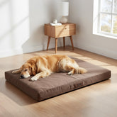 Sytopia 42-inch indestructible dog crate bed with egg crate foam for joint support.