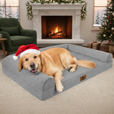 Sytopia 42inch indestructible dog bed front view for large dogs with durable comfort.